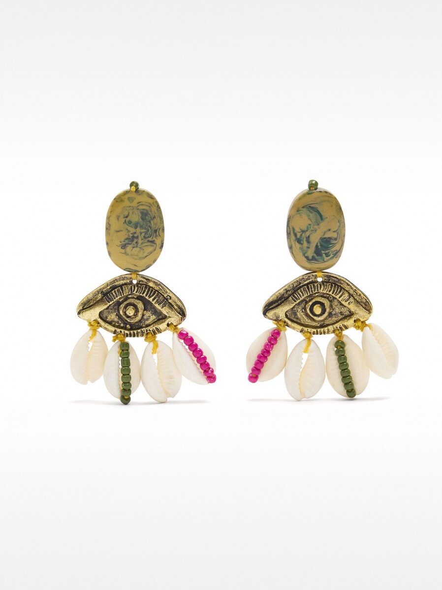 Pendientes Con Conchas - multicolor 