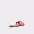 CARIA DARK GREEN RAFFIA TEXTILE BRIGHT PINK