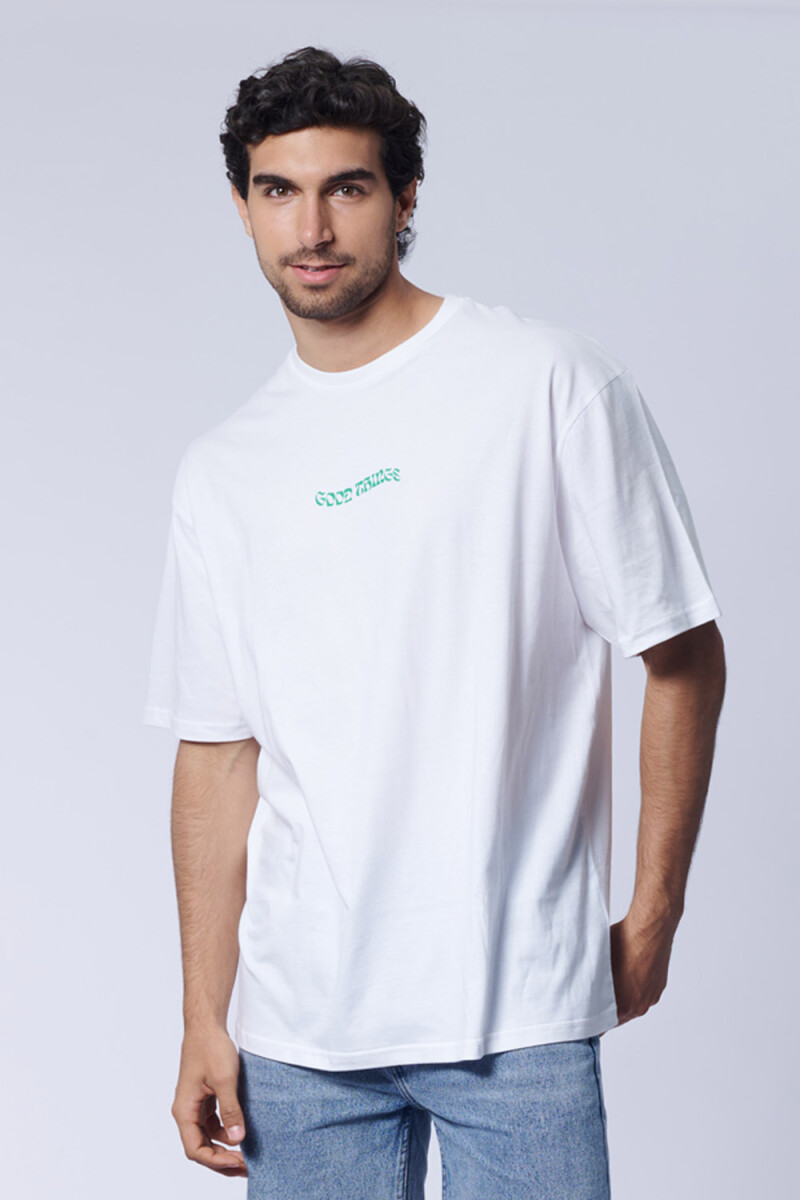 Remera oversize Good Things Blanca
