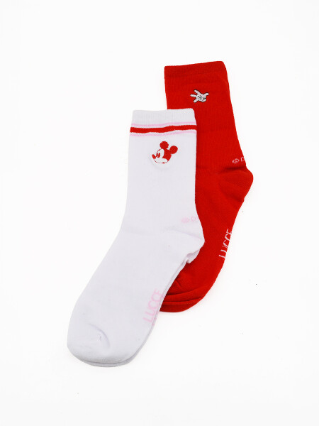 MEDIAS PACK X2 MICKEY RED VARIANTE 1