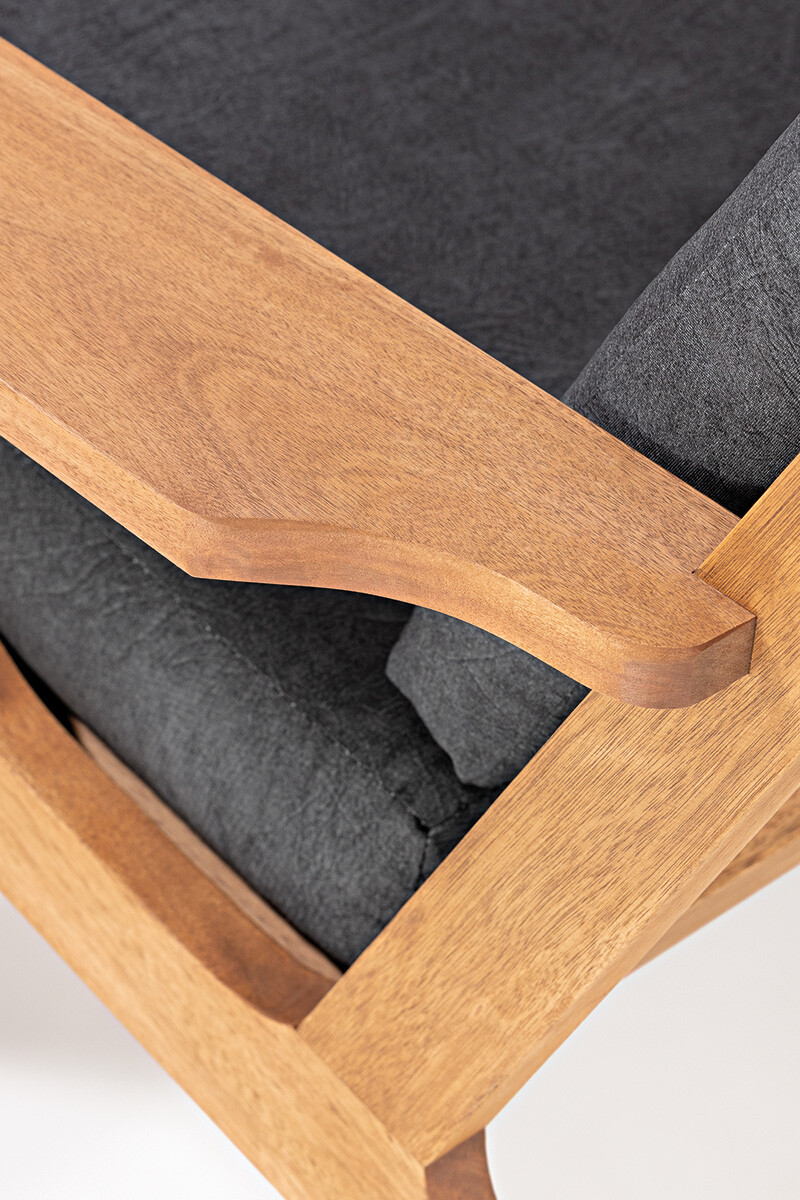 LOTUS SOFA SOFA LOTUS 3 LUGARES ACQUABLOCK NEGRO 185x87x86CM JATOBA