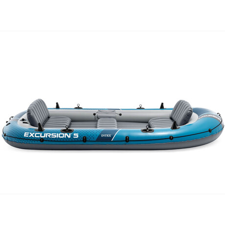 Bote Intex Gomón Inflable 5 Personas Remos Inflador 2