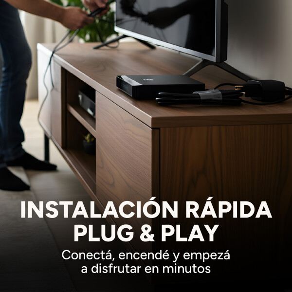 Smart Tv Box Goldtech 32Gb 4Gb Ram 4K Quad Core Android 11 Color Negro