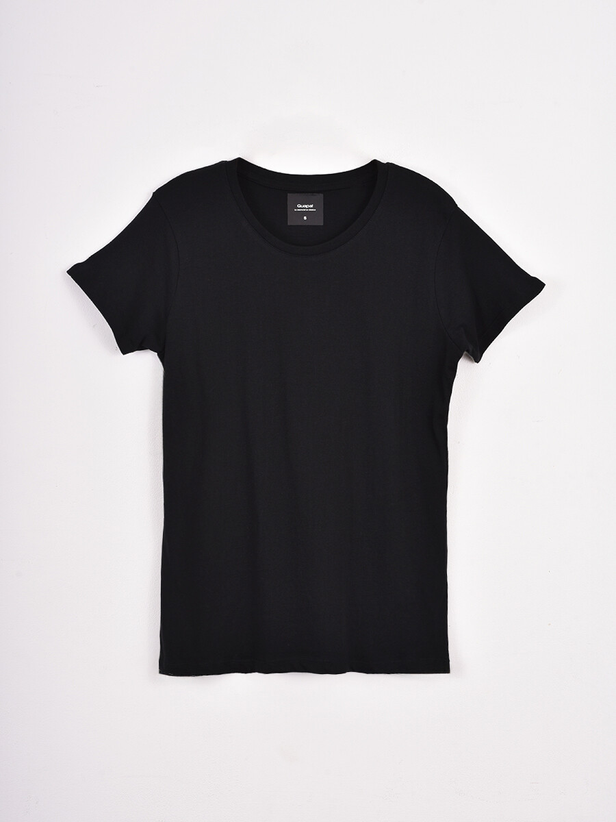 REMERA BASICA RISBO - NEGRO 