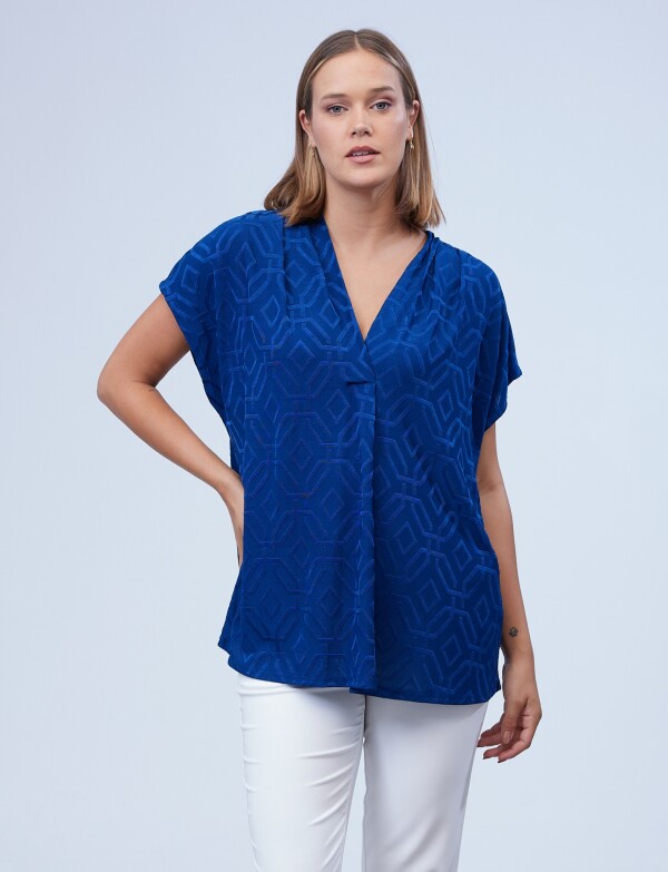 Blusa Labrada Oversize AZUL