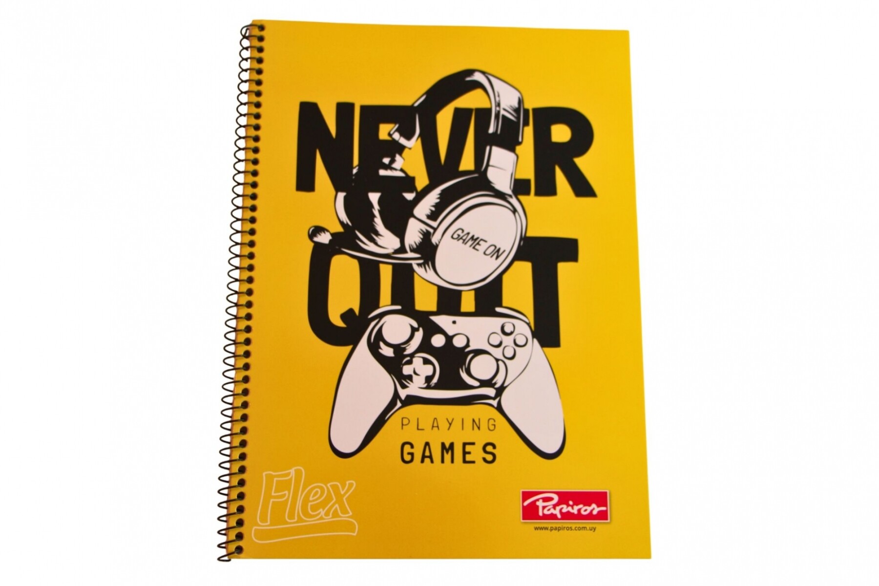 CUADERNOLA PAPIROS FLEX 70 HOJAS RAYADO - TAPA NEVER QUIT 