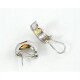 Aros Oro Blanco 18K Con Topacio Aros Oro Blanco 18K Con Topacio