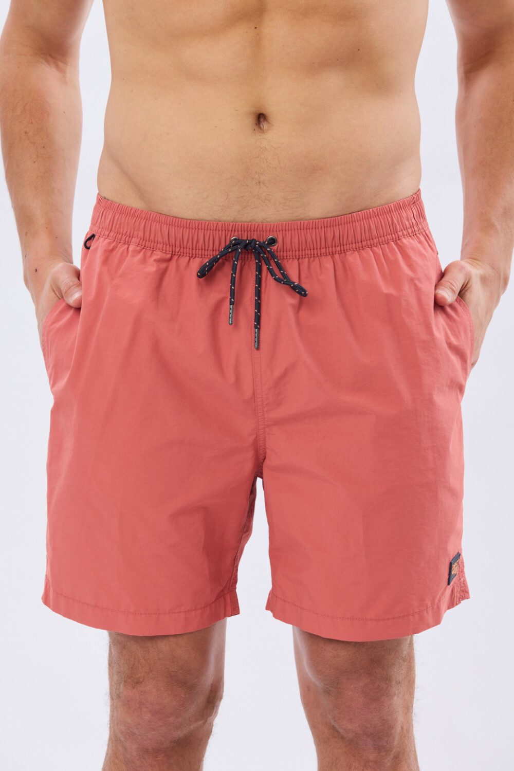 SHORT DE BAÑO LISO Ladrillo