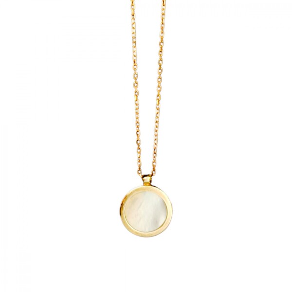 Conjunto Colgante-Oro bajo-Piedra Nácar-CJ8009 conpiedra