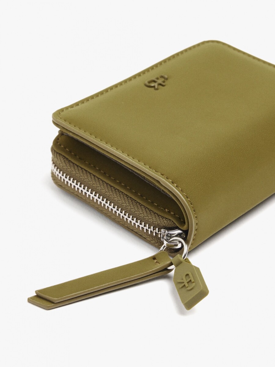 Cartera Básico Con Textura Suave caqui