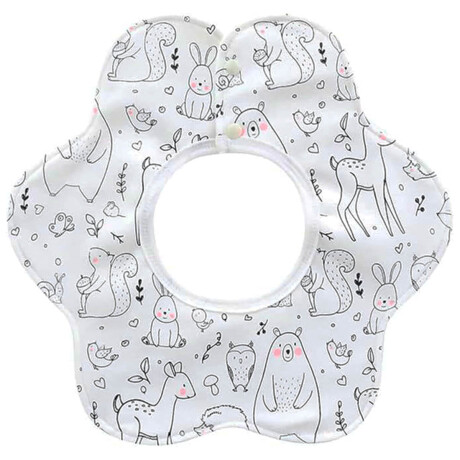 Set De Baberos Bebé Algodón X5pcs Diseños Surtidos Blanco/Negro
