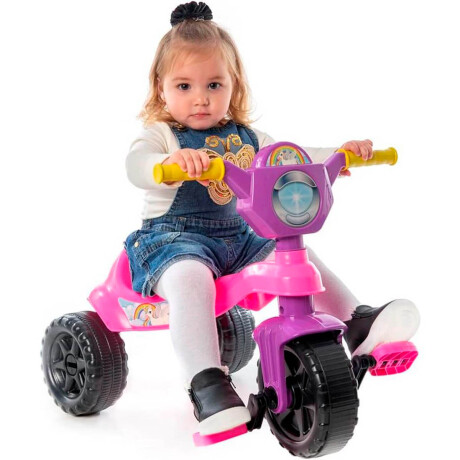 Triciclo Infantil Interactivo Con Pedales Brasil Rosa