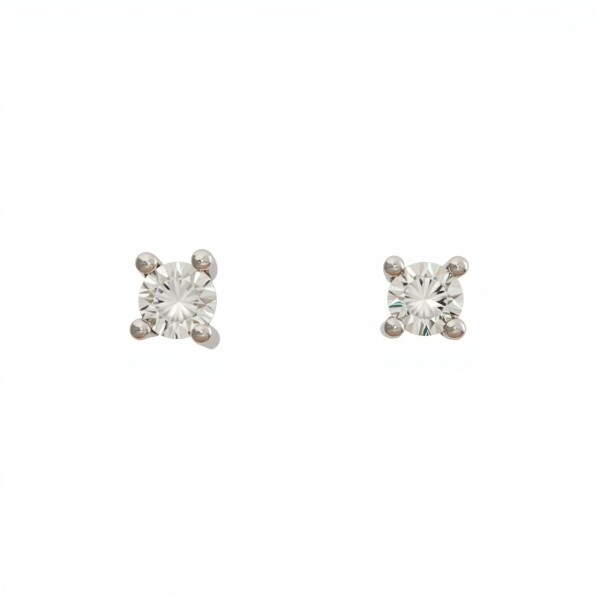 Caravanas Cuadrado-Plata 925-Piedra Zirconia-CA3100 conpiedra