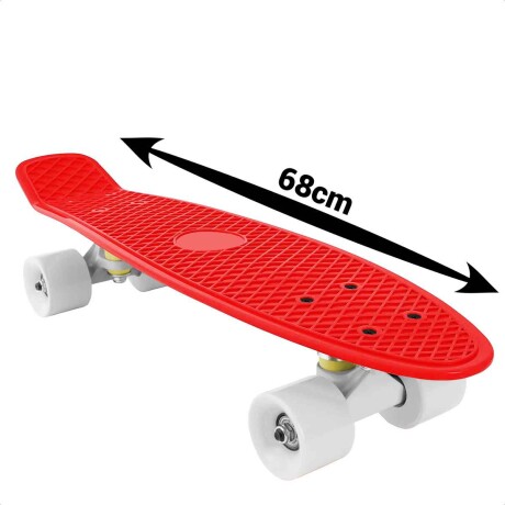 Skate Longboard Penny Patineta Aluminio Ruedas Pu Rojo