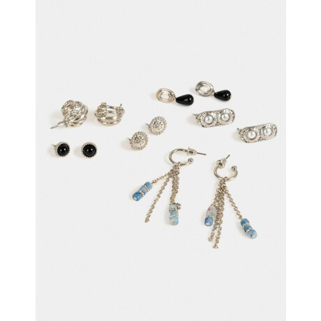 Aros Sets Resina Plateado