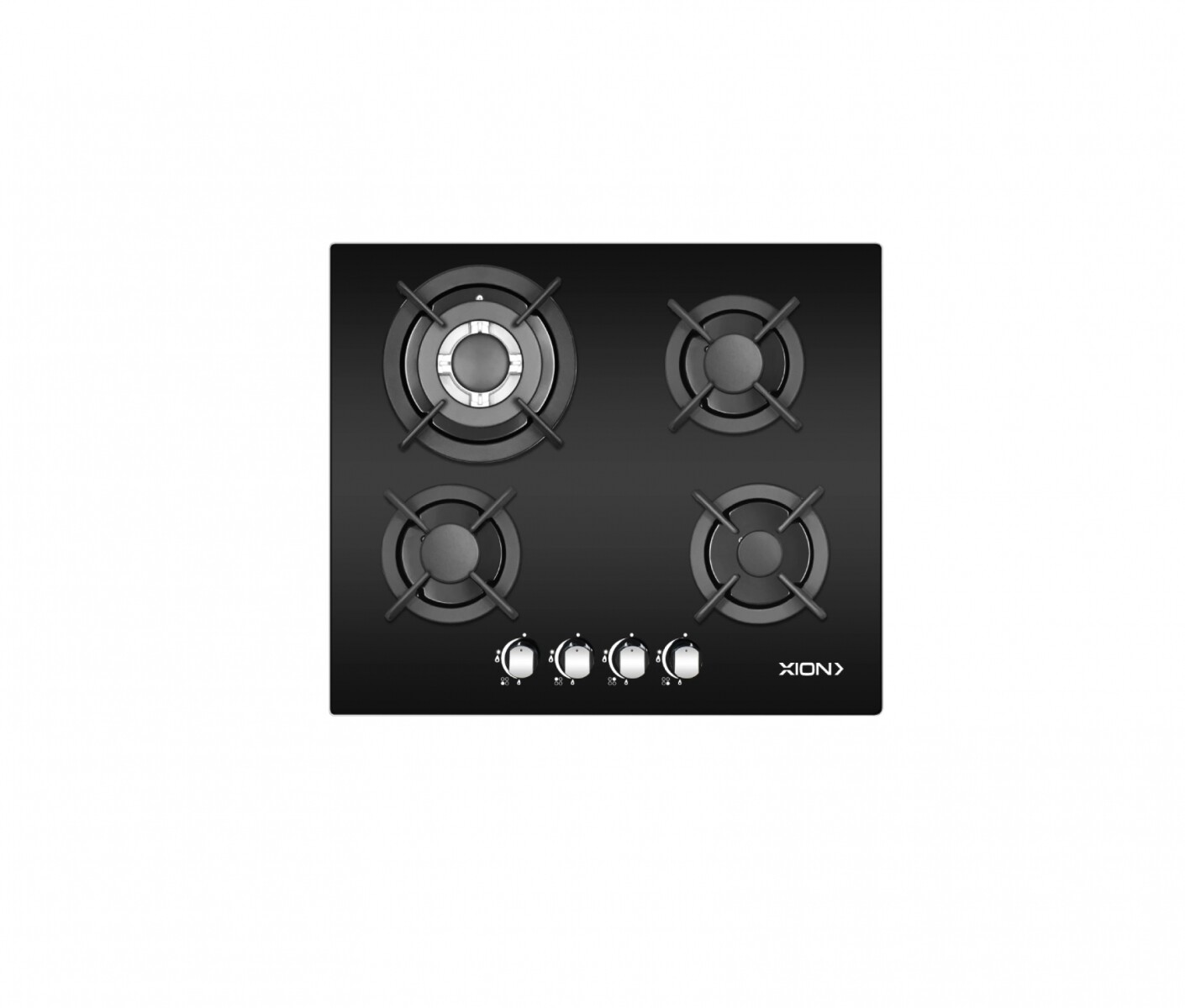 Placa A Gas Xion 4 Hornallas Vidrio 