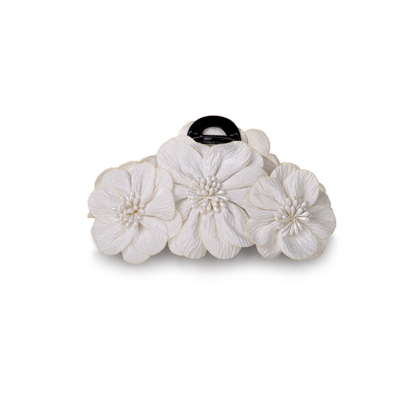 BROCHE PARA PELO FLORES BLANCO BROCHE PARA PELO FLORES BLANCO