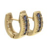 Caravanas de oro amarillo 18k con brillantes y zafiros N8840 Caravanas de oro amarillo 18k con brillantes y zafiros N8840