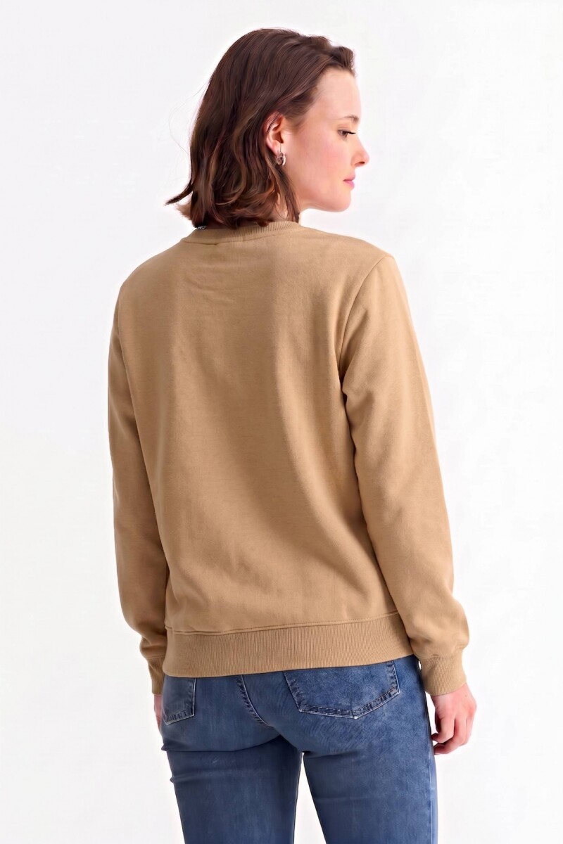 Buzo deportivo clásico escote redondo - UNISEX NATURAL