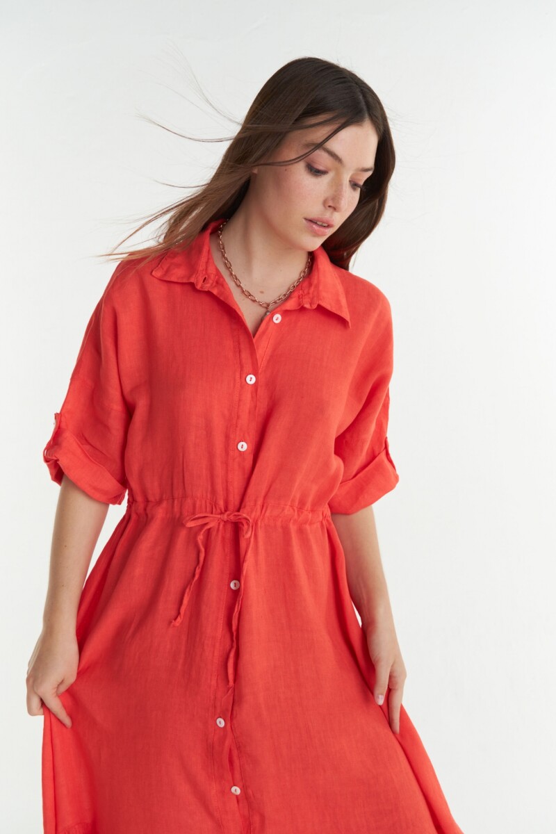 Vestido Camisero Julia Rojo