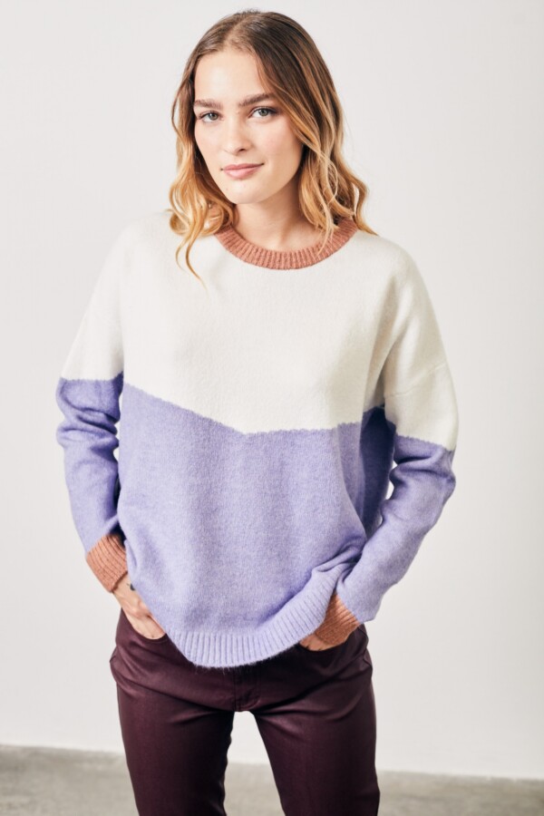 Sweater Intarsia Lila