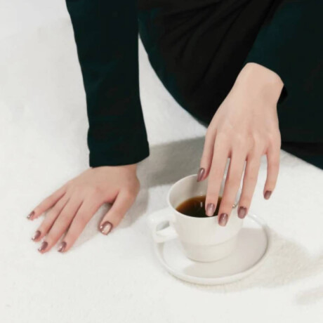 Uñas En Gel Listas (Press On) Pearly Burgundy