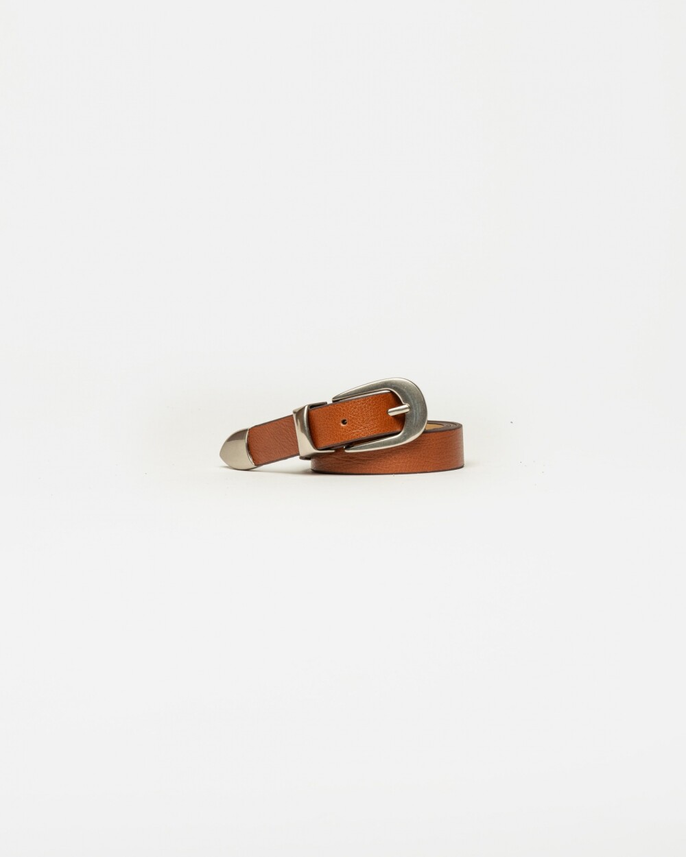 Cinturon Belly en cuero liso satinado Cuoio