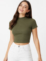 Remera Flored Verde Oliva