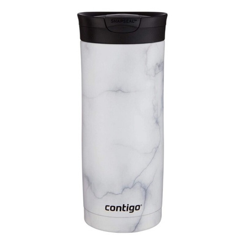 Botella térmica en acero inox. Contigo Hurón Snapseal 473ml Blanco