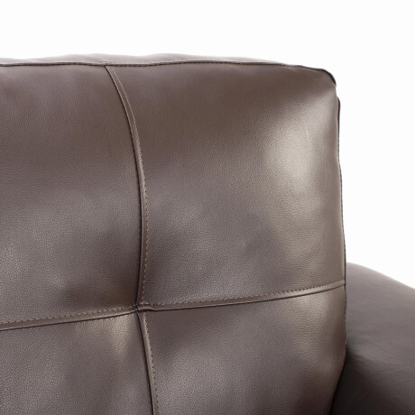 Sillon 3 cuerpos Eco Cuero Luares Chocolate