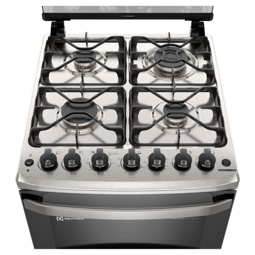Cocina combinada Electrolux 4H doble horno EL-FE4DC inox. Cocina combinada Electrolux 4H doble horno EL-FE4DC inox.