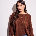 Imagen de Sweater Textura - Chocolate