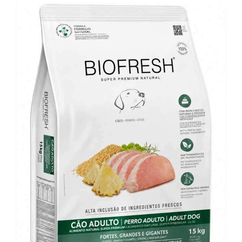 BIOFRESH PERRO ADULTO RAZAS GRANDES 15KG / CERDO Y ANANA BIOFRESH PERRO ADULTO RAZAS GRANDES 15KG / CERDO Y ANANA
