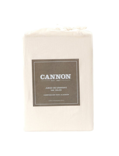 JUEGO SABANA ALGODON 300 HILOS FULL 140x190+30CM BEIGE CANNON JUEGO SABANA ALGODON 300 HILOS FULL 140x190+30CM BEIGE CANNON