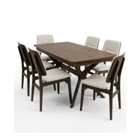JUEGO DE COMEDOR EXTENSIBLE MESA + 6 SILLAS JUEGO DE COMEDOR EXTENSIBLE MESA + 6 SILLAS