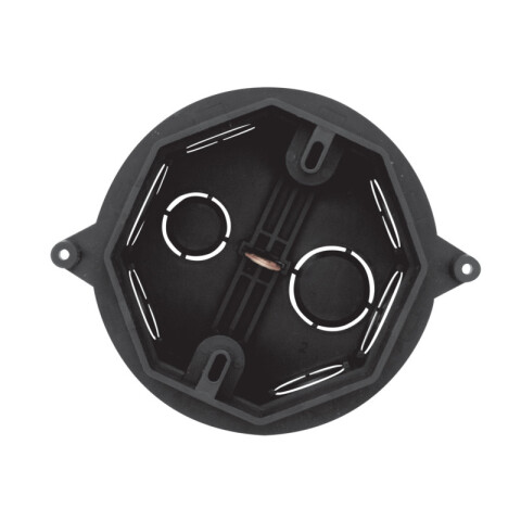 Caja plástica para embutir de centro s/tapa negra C10306