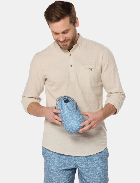 SHORT DE BAÑO ESTAMPADO Azul