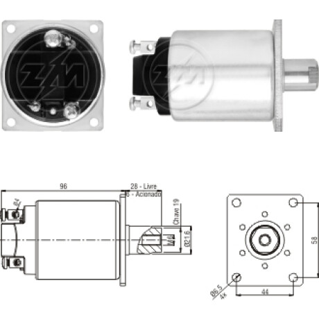 AUTOMATICO DE ARRANQUE - SOLENOIDE CORTE 12V MWM ZM AUTOMATICO DE ARRANQUE - SOLENOIDE CORTE 12V MWM ZM
