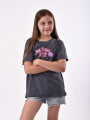 REMERA THE FLOW WITH MINNIE GRIS OSCURO