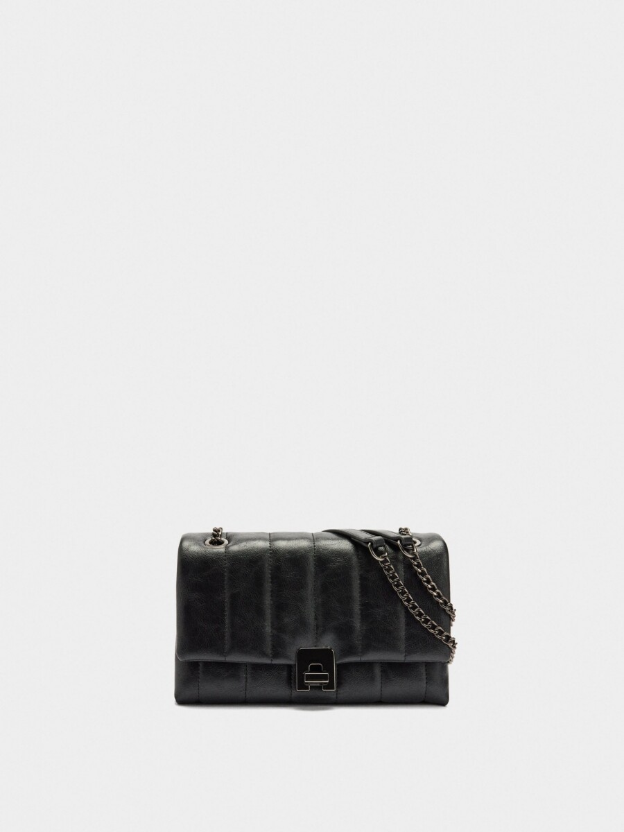 Bolso De Hombro Acolchado negro
