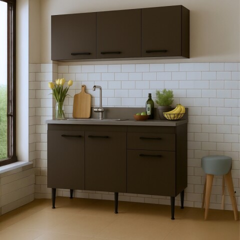 Bajo mesada 3 puertas 1 cajón S/Pileta 120x50x73cm Volcano Bajo mesada 3 puertas 1 cajón S/Pileta 120x50x73cm Volcano