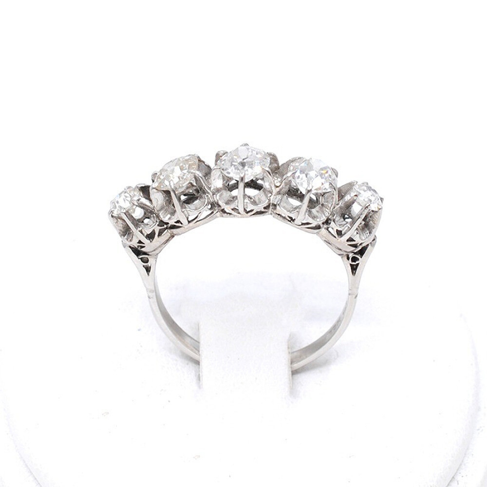 Anillo Antiguo Platino, Oro 18K Y Brillantes Anillo Antiguo Platino, Oro 18K Y Brillantes