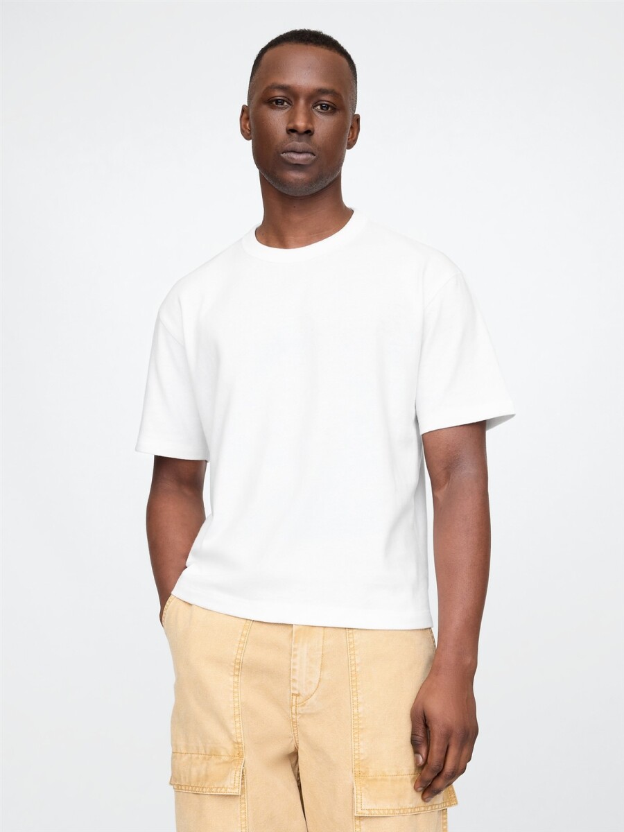 Remera Cropped Hombre - Optic White 