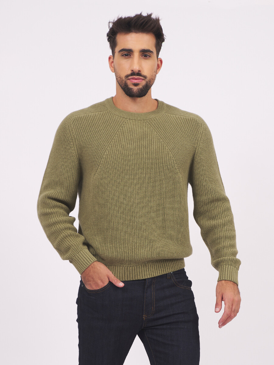 Sweater diagonales - verde 