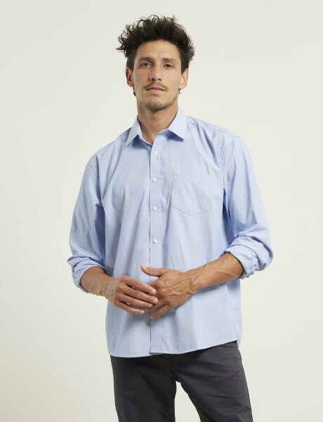 012492 CAMISA HARRINGTON URBAN Celeste/blanco