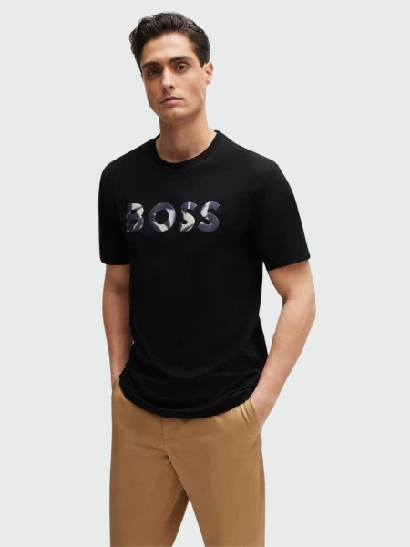 BOSS - Remera de algodón con logo regular fit, THOMPSON 0