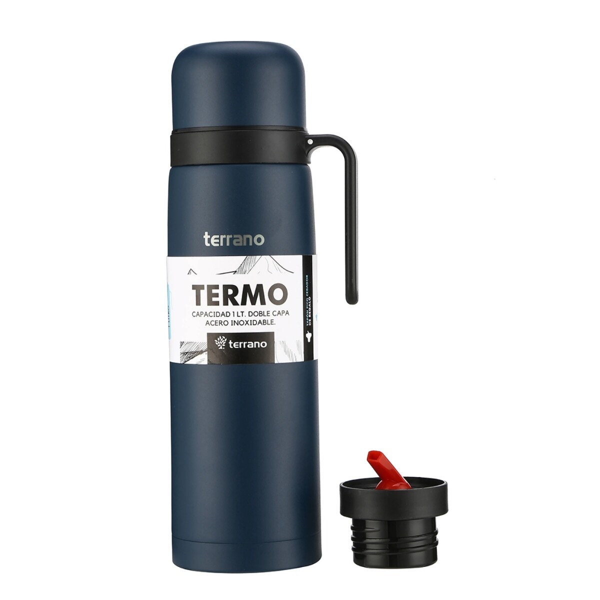 Termo Terrano Premium 1L con Manija Rígida - AZUL 