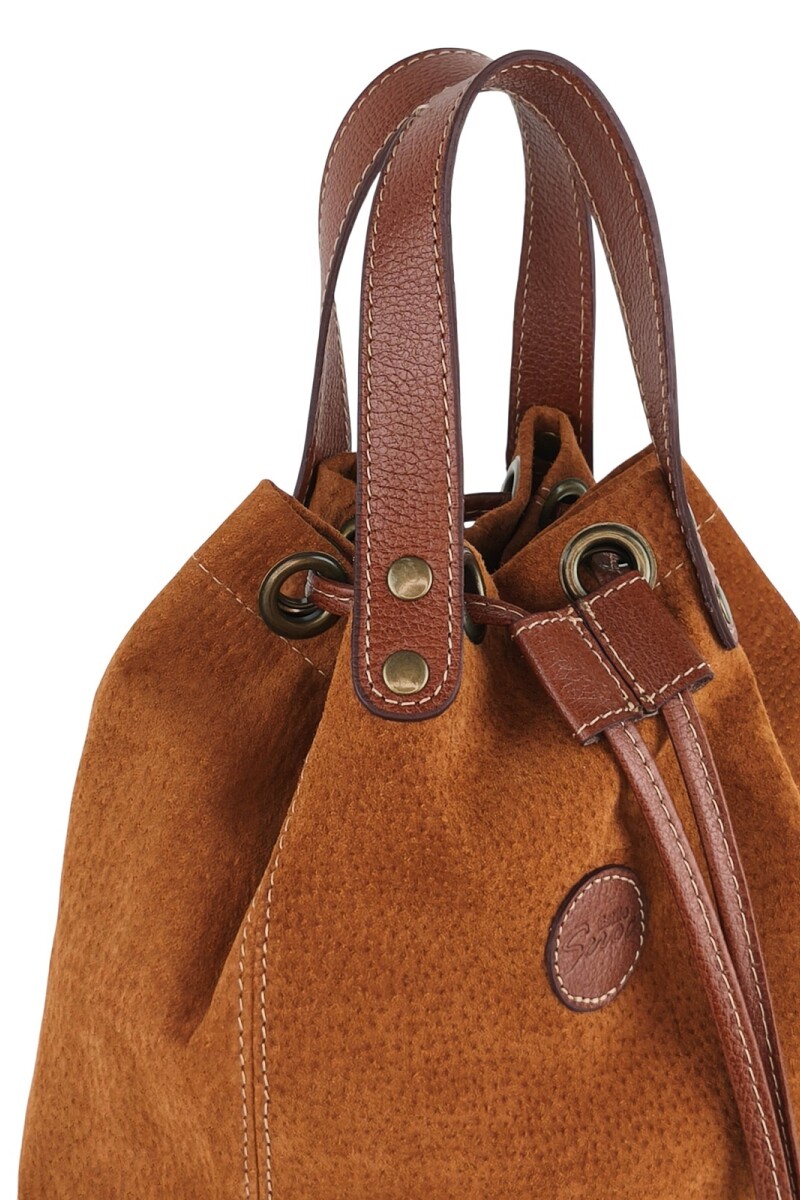 Matera bolso con división en cuero Oxido