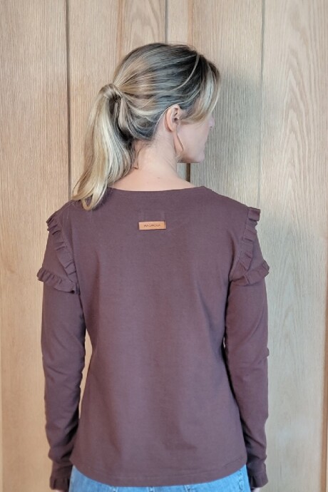 Remera Corina Chocolate