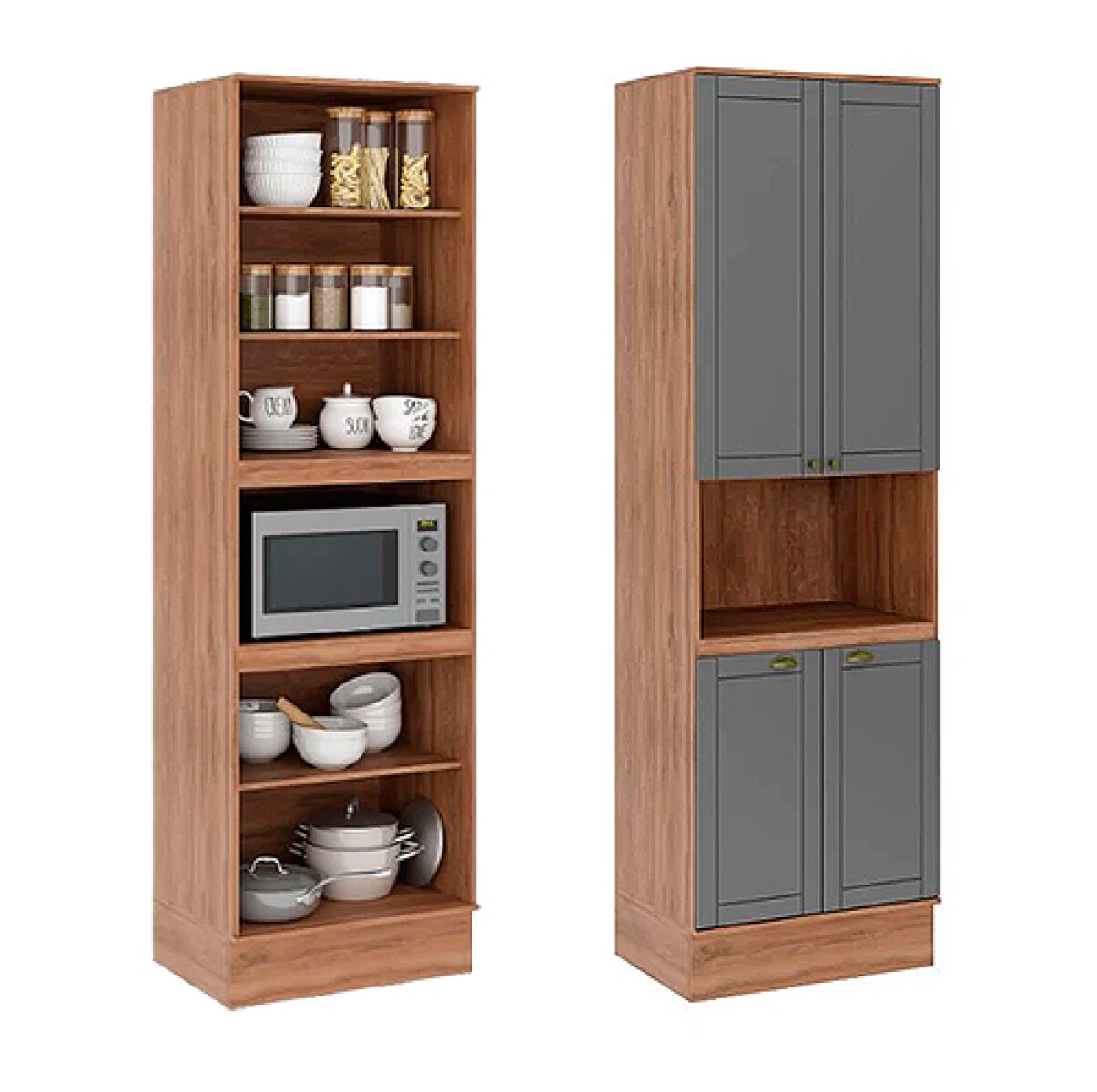 MULTIUSO DE COCINA BV -4 Ptas + 1 Espacio Nogal-Titanio-2617 - Sin color 